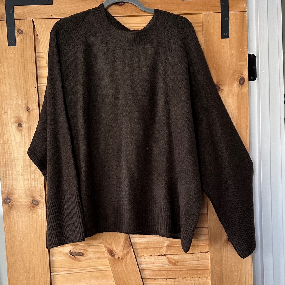 Ladies Oversized Brown Sweater